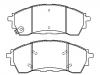 Plaquettes de frein Brake Pad Set:EB3C-2001-AA